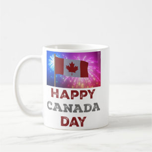 Happy Canada Day Fireworks Coffee Mug