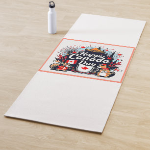 Happy Canada Day Fun Yoga Mat