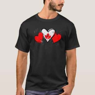 Happy Canada Day Heart Flag Canada Canadian Men W T-Shirt