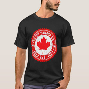 Happy Canada Day July 1867 Maple Leaf Canadian Fla T-Shirt