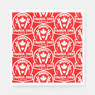 Happy Canada Day July 1     Napkin
