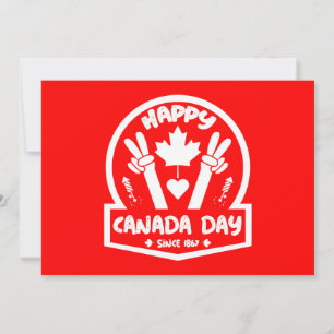 Happy Canada Day July 1     Thank You Card