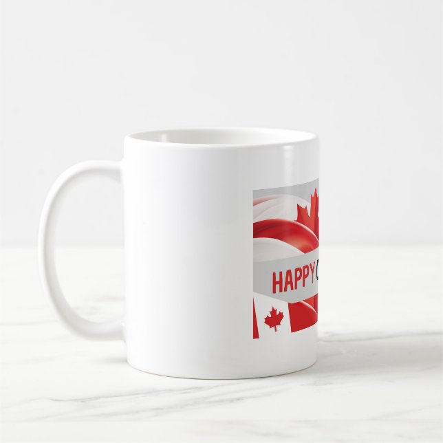 Happy Canada Day, July 1st Mug. Coffee Mug (Left)