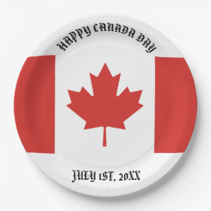 Happy Canada Day July 1st Party Paper Plate