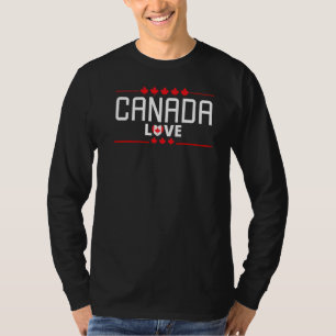 Happy Canada Day  Love Maple Leaf Heart Canada Fla T-Shirt