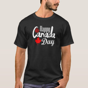 Happy Canada Day Maple Leaf Canadian Flag Kids T-Shirt