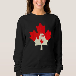Happy Canada Day Maple Leaf Canadian Flag Women Me Sweatshirt
