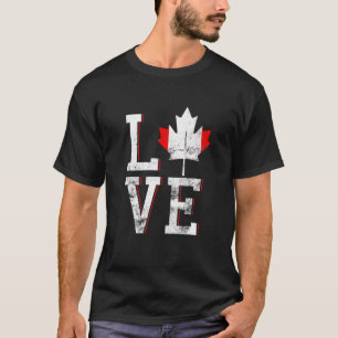 Happy Canada Day Maple Leaf Love Canadian Men T-Shirt
