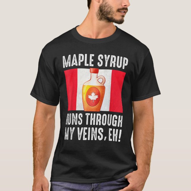 Happy Canada Day Maple Syrup Maple Tree Tapping Me T-Shirt (Front)