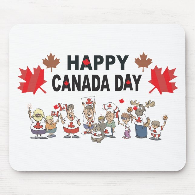 Happy Canada Day Mouse Pad (Front)