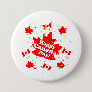Happy Canada Day Party 7.5 Cm Round Badge