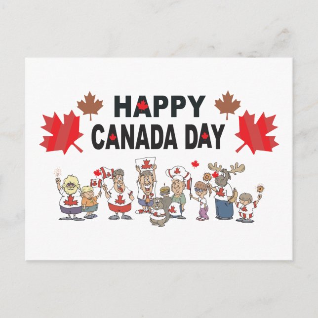 Happy Canada Day Postcard (Front)