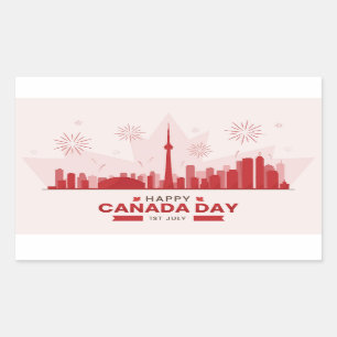 Happy Canada Day Rectangular Sticker