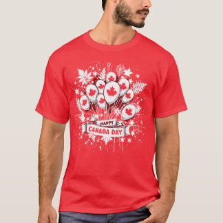 Happy Canada Day Retro Style T-Shirt