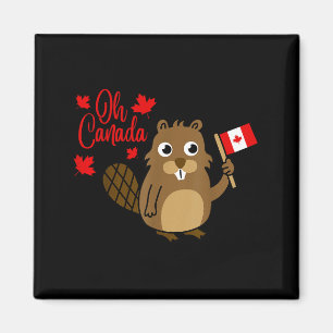 Happy Canada Day Shirt Funny Canadian Groundhog Fl Magnet