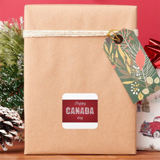 Happy Canada Day Square Sticker (Creator Uploaded)