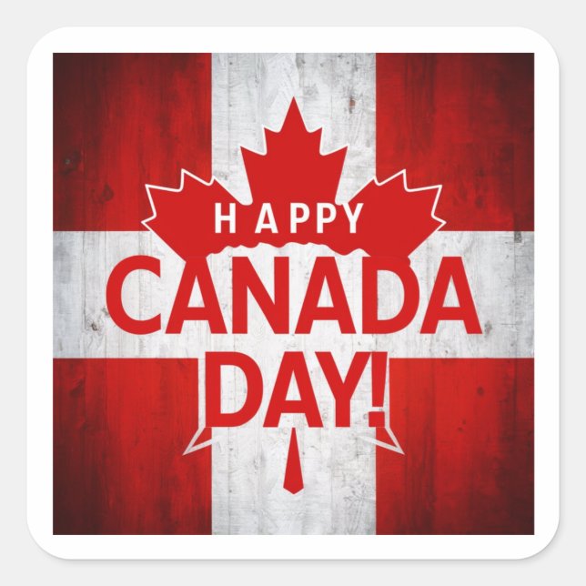 Happy Canada Day Sticker (Front)