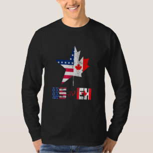 Happy Canada Day Us Eh Canadian Flag Patriotic T-Shirt