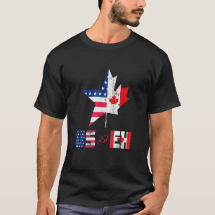 Happy Canada Day Us Eh Canadian Flag Patriotic T-Shirt