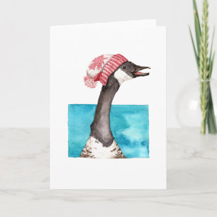 Happy Canada Goose in a Toque Card