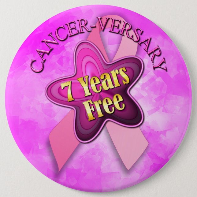 Happy Cancer-versary Button (Front)
