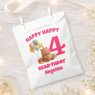 HAPPY CAPPY BRUH DAY Custom Capybara 4th Birthday Favour Bag