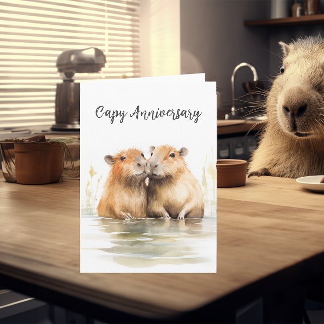 Happy Capy Anniversary Capabara Love Card (Creator Uploaded)