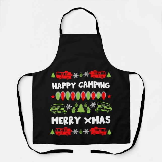 Happy Caravan Christmas Season  Apron (Front)