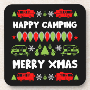 Happy Caravan Christmas Season  Coaster