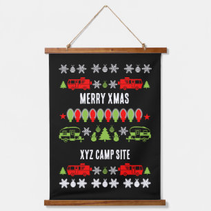 Happy Caravan Christmas Season Hanging Tapestry