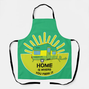Happy Caravaner Caravan Gifts Caravanning Mu Apron