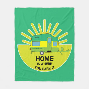 Happy Caravaner   Caravan Gifts   Caravanning   Mu Fleece Blanket