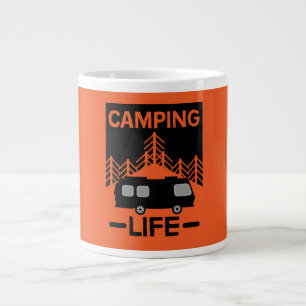 Happy Caravaner   Caravan Gifts   Caravanning   Mu Large Coffee Mug