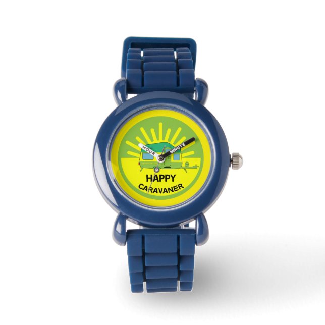 Happy Caravaner | Caravan Gifts | Caravanning | Mu Watch (Front)