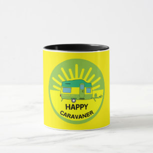 Happy Caravaner Caravan Gifts Caravanning Mug
