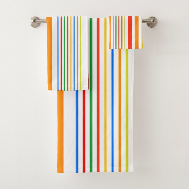 Happy Caribbean Fun Colours Bathroom Towel Sets (Insitu)