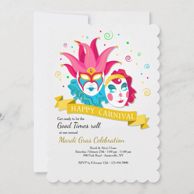 Happy Carnival Invitation (Front)
