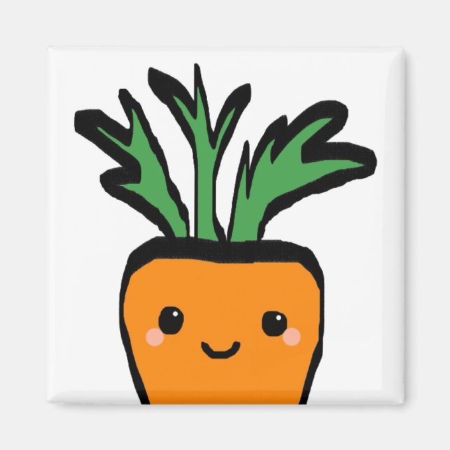 Happy carrot magnet (Front)