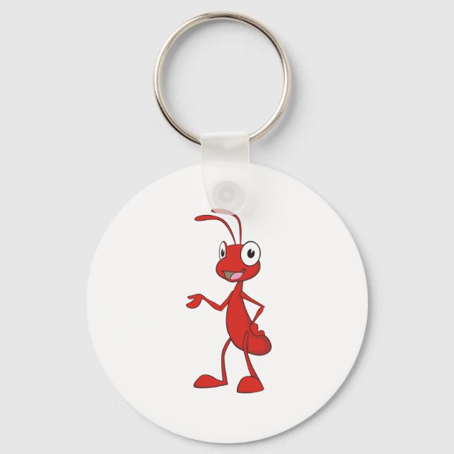 Happy Cartoon Ant Key Ring (Front)