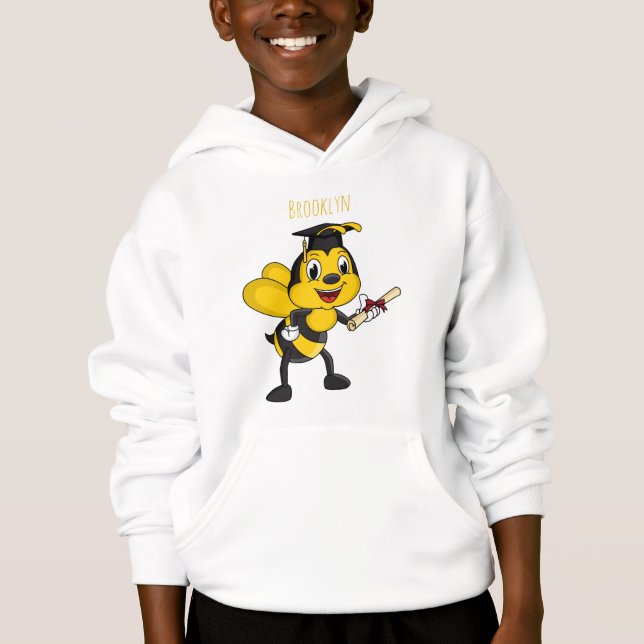 Happy cartoon bee graduation (Front)