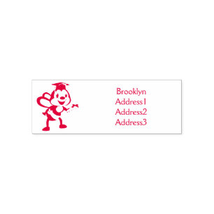 Happy cartoon bee graduation self-inking stamp