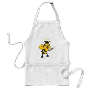 Happy cartoon bee graduation standard apron