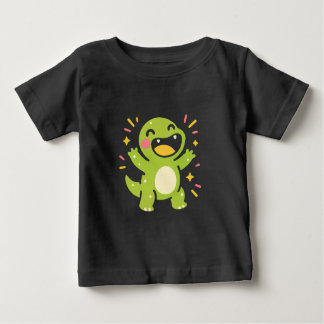 Happy Cartoon Dinosaur Baby T-Shirt