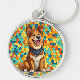 🐶 Happy Cartoon Dog For Pet Lover Gift 🐶 Key Ring