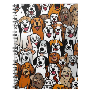 Happy Cartoon Dogs Notebook