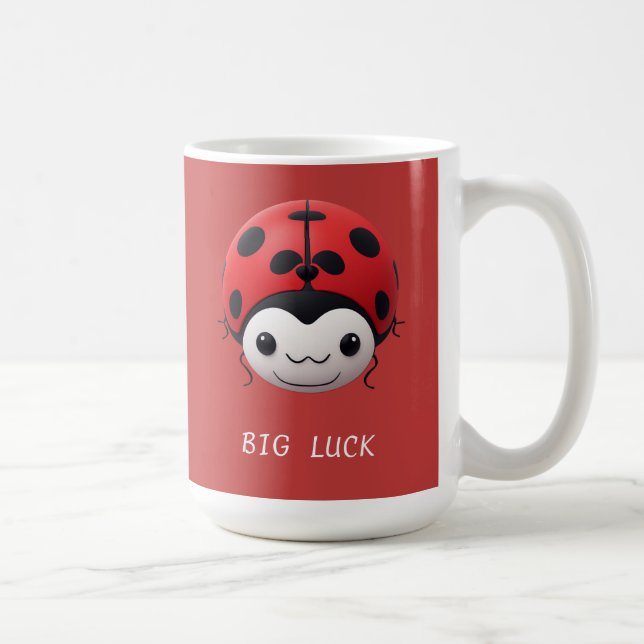 Happy Cartoon Ladybug For Gift Coffee Mug (Right)