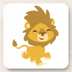 Happy Cartoon Lion Coasters