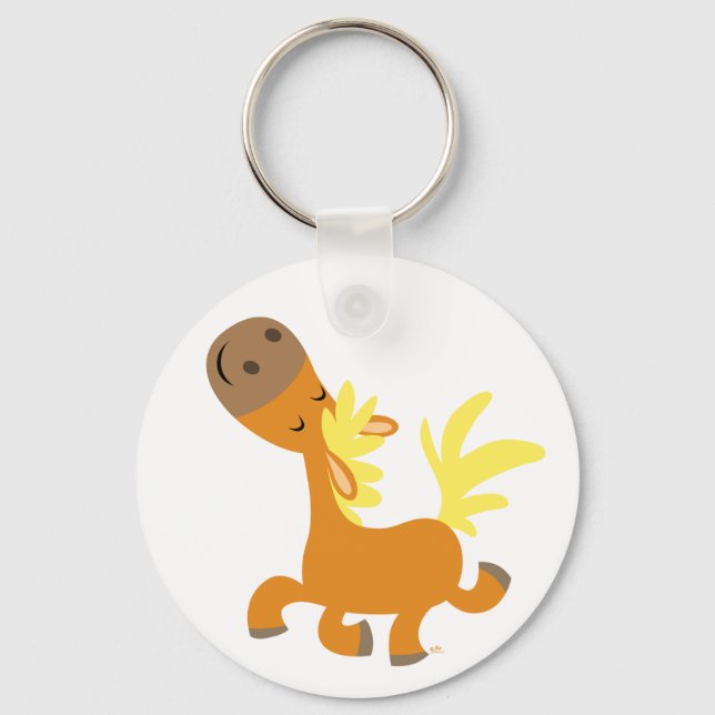 Happy Cartoon Pony keychain (Front)