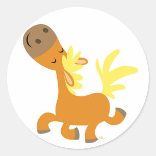 Happy Cartoon Pony Sticker