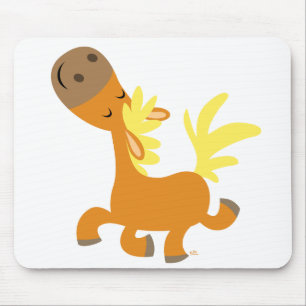 Happy Cartoon Pony T-shirt Mouse Pad